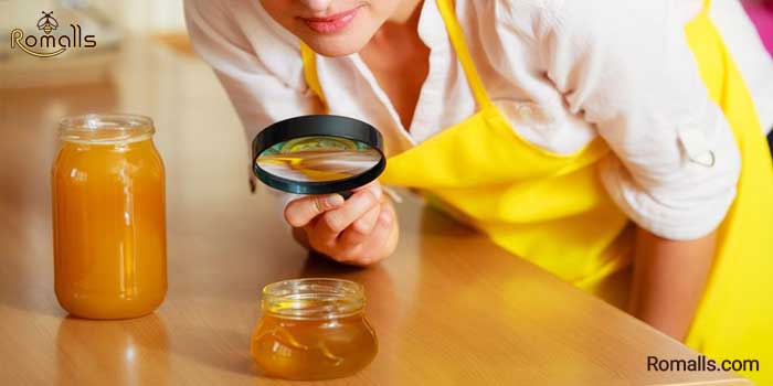 نحوه تشخیص عسل طبیعی از تقلبی از روی ویژگی‌های ظاهری - فروشگاه اینترنتی رومالز